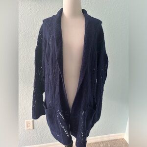 Free People Blue Women’s Oversized Light Cardigan Sweater
